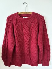 Hand knitted red - hand, wool