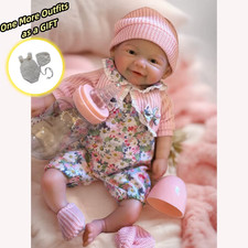33CM Silicone Reborn Baby Girl Doll – Washable, Open Mouth, Soft Touch