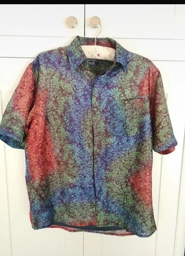 Men batik silk large shirt - men’s,