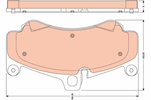 Brake pads set front - set, left