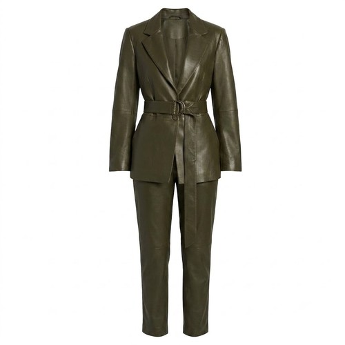 Womens real leather pantsuit - womens,
