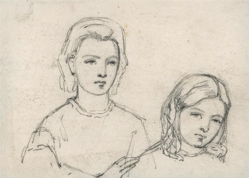 Two girls portrait study - girls,