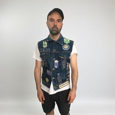 1970s Leeds United Denim Vest Jacket Football Terrace Casuals Punk Mod Hooligan