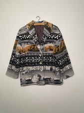 Women's Polar Bear Fleece Jacket with 3/4 Length Sleeves in Size 8-10