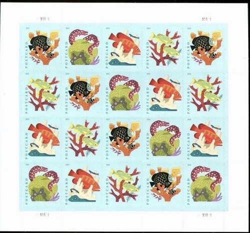 Usps coral reef - reef, postcard