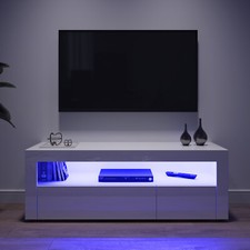 White/Black High Gloss TV Unit
