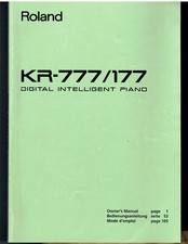 Roland KR-777/177 Manual; very good condition; 2001
