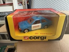 Vintage Corgi Mk3 Ford Escort police Car 1:36 Circa 1981. Mint Original Box