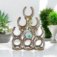 53CM ANTIQUE BRASS 9 BOTTLE