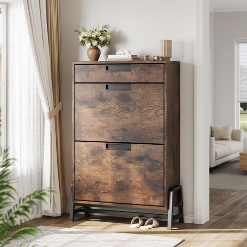 Shoe cabinet with flip door - shoe,