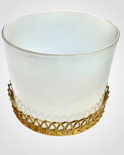 Antique brass crown shade band - crown,