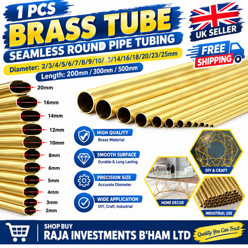 Brass round tube - tube, wall