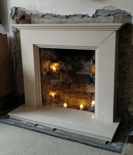 Marble fireplace surround and - surround,