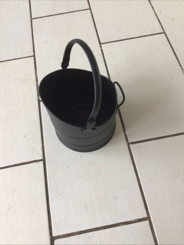 Coal scuttle black metal - black,