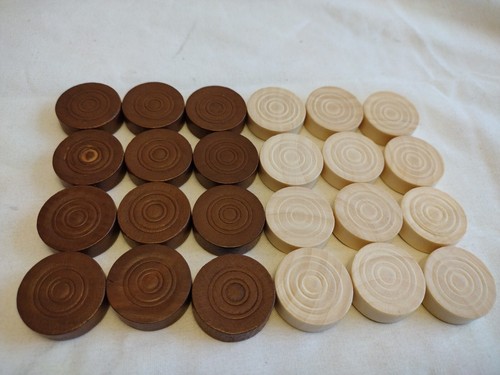 Set wooden draughts - draughts, pieces