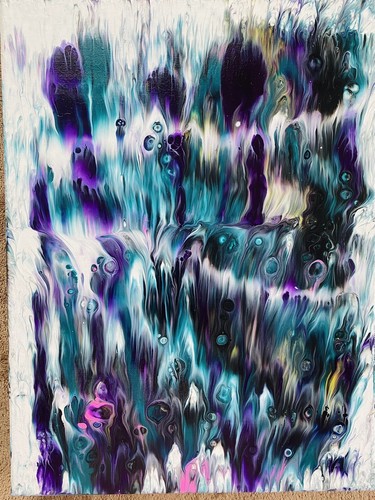 Abstract acrylic fluid pour - fluid,