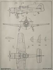 WW2 Great Britain Aircraft MILES MARTINET I Scale Design Plan c1943