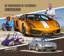LAMBORGHINI Diablo SV/350GT/Gallardo LP550 Sports Car Stamp Sheet (2018 Niger)