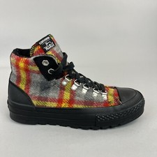 Converse Woolrich Flannel Plaid Check Tartan Hi Top Trainers Shoes UK5.5 Unisex
