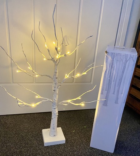 2ft lighted birch tree with - 2ft,