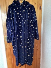 Blue Gold Stars Hugger Hooded Blanket Lounger. Size M. BNWOT.