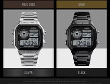 SKMEI Mens Sports Digital Watch Steel  Alarm Stopwatch*UK STOCK FREEPOST FAST*