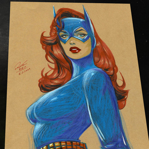 Batgirl art print signed - print,