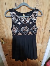 Black With Cekins Dress Size 12 By TFNC London,