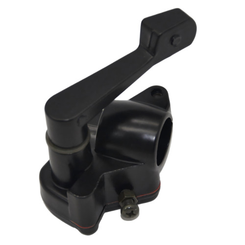 Thumb throttle with - with, restrictor