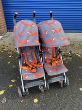 Cosatto Woosh Double Stroller Mister Fox Birth-15kg Grey Orange