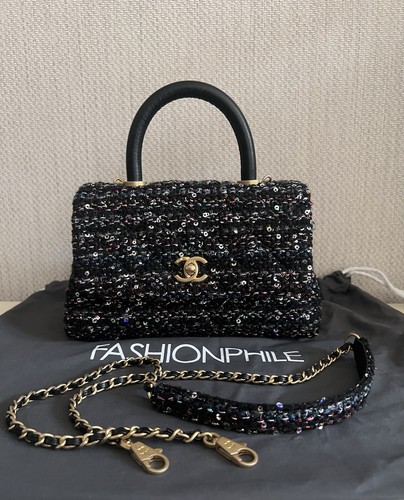 Chanel tweed sequin mini coco - chanel,
