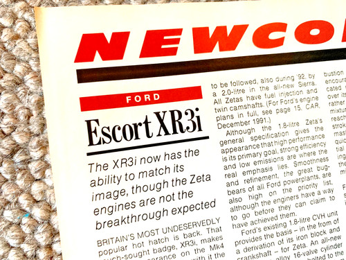 Ford escort xr3i 1990s launch - escort,