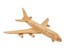 Wooden airbus plane toy - wooden,