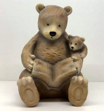 Bears Statue Reading to his Cub Cute Bear Lovers Gift Idea Bear Ornament