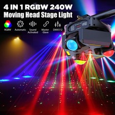 240W 9LED Laser RGBW DMX Spider Stage Lighting Moving Head Party Light DJ Disco