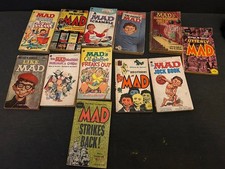 Batch 12 vintage MAD paperback books 50s 60s 70s