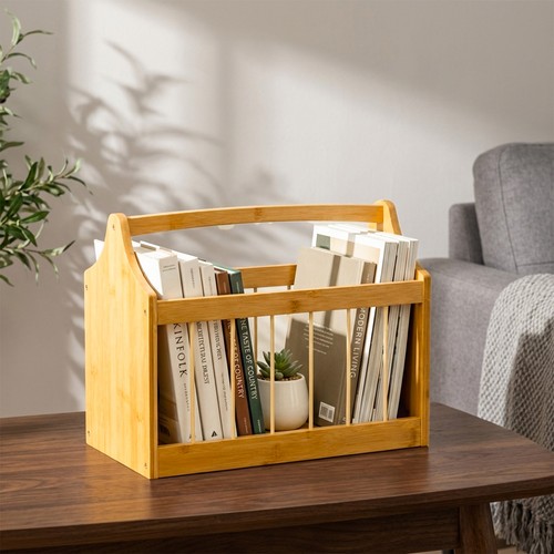 Magazine rack bamboo wooden - magazine,
