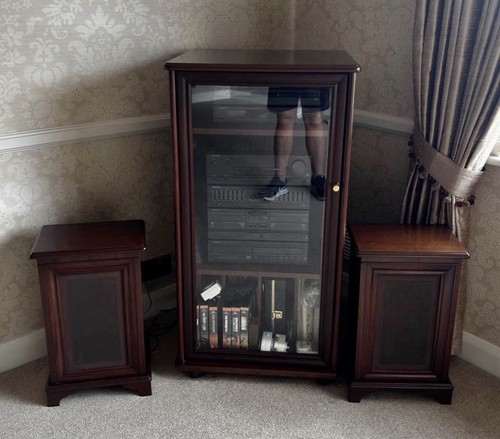 Vintage oak media - media, cabinet