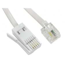 RJ11 to BT Landline Telephone Phone Cable Lead Modem FAX Plug BT Socket 2m - 10m