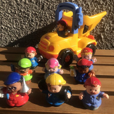 Fisher Price Little People Figure Bundle Builders Dumper Truck and Boulder