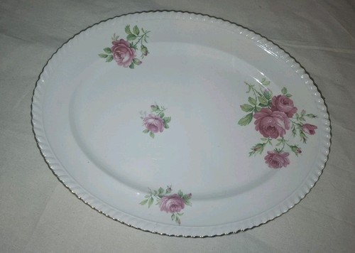 Rose pattern serving platter - rose,