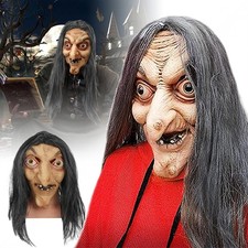 Scary Long Hair Witch Mask