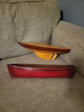 READ 2 Wooden Boat Hulls 15"