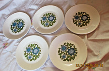 5 x Vintage Studio J & G Meakin TOPIC Side Bread Tea Plates 18 cm