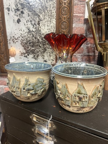 Pair studio pottery wall - studio,