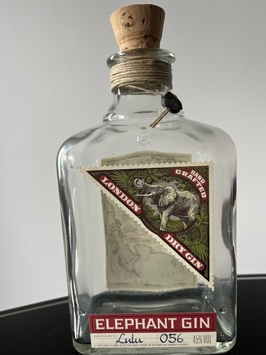 Gin bottle - gin, (empty)