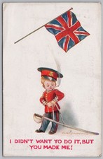 FRED SPURGIN I Didn't Want to do it.. Patriotic III Series Postcard