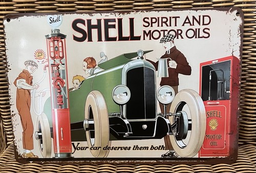Tin metal wall sign shell - tin,