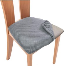 2-4PCS Dining Chair Seat Covers Stretch Jacquard Cushion Slipcovers Protector