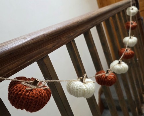 Handmade knitted pumpkin - knitted,